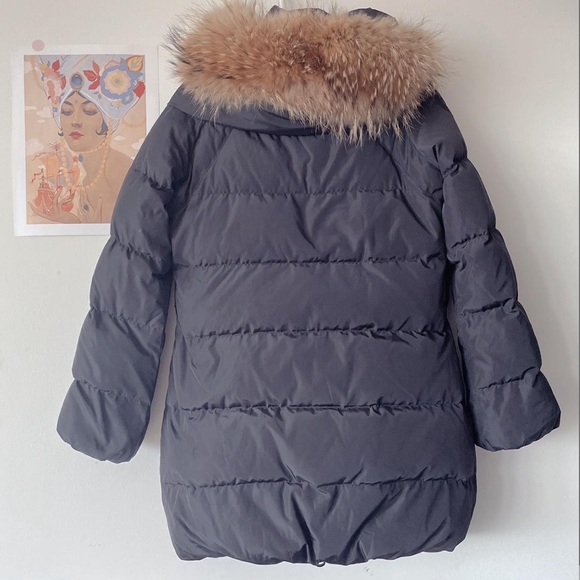 authentic black moncler puffer jacket w fur trim - Picture 2 of 4